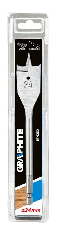 GRAPHITE lopatično svedro za les 24 x 152 mm 2