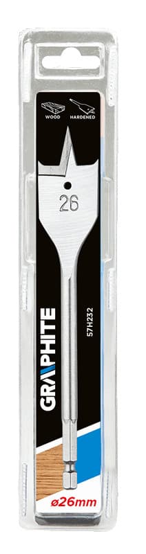 GRAPHITE lopatično svedro za les 26 x 152 mm 2