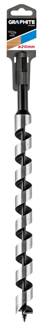 GRAPHITE Spiralno svedro za les 20 x 400 mm 3