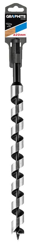 GRAPHITE Spiralno svedro za les 20 x 400 mm 2