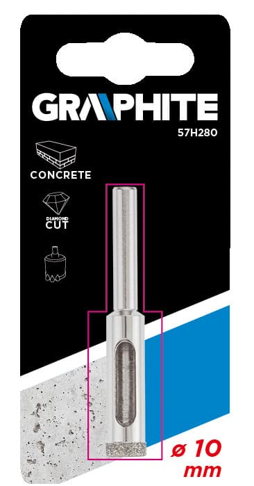 Diamantno svedro za gres 10 mm GRAPHITE 2