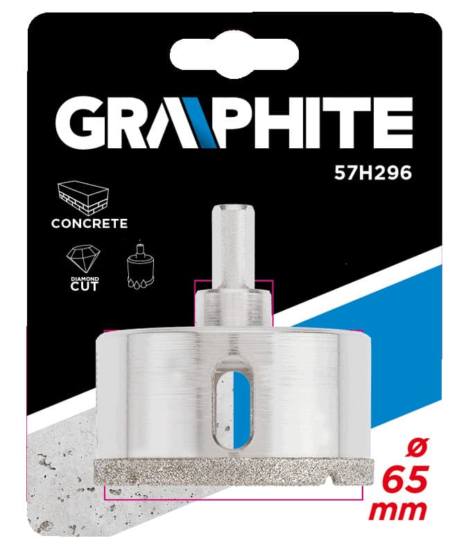 Diamantno svedro za gres 65 mm GRAPHITE 2