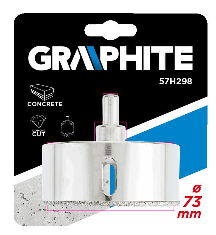 Diamantno svedro za gres 73 mm GRAPHITE 2
