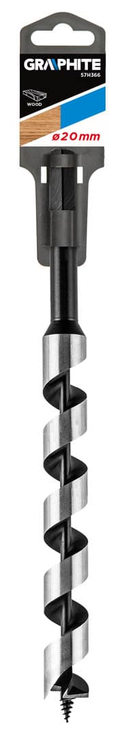 GRAPHITE Spiralno vrtalnik za les, 20 x 250 mm 3