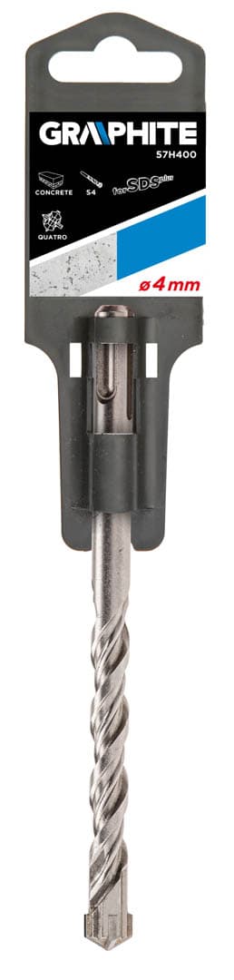 GRAPHITE sveder za beton SDS Plus, 4 x 110 mm, "quatro" 3