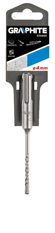 GRAPHITE sveder za beton SDS Plus, 4 x 110 mm, "quatro" 2