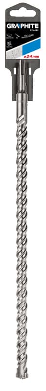 Sveder za beton GRAPHITE SDS Plus, 24x600 mm, S4 quatro 2