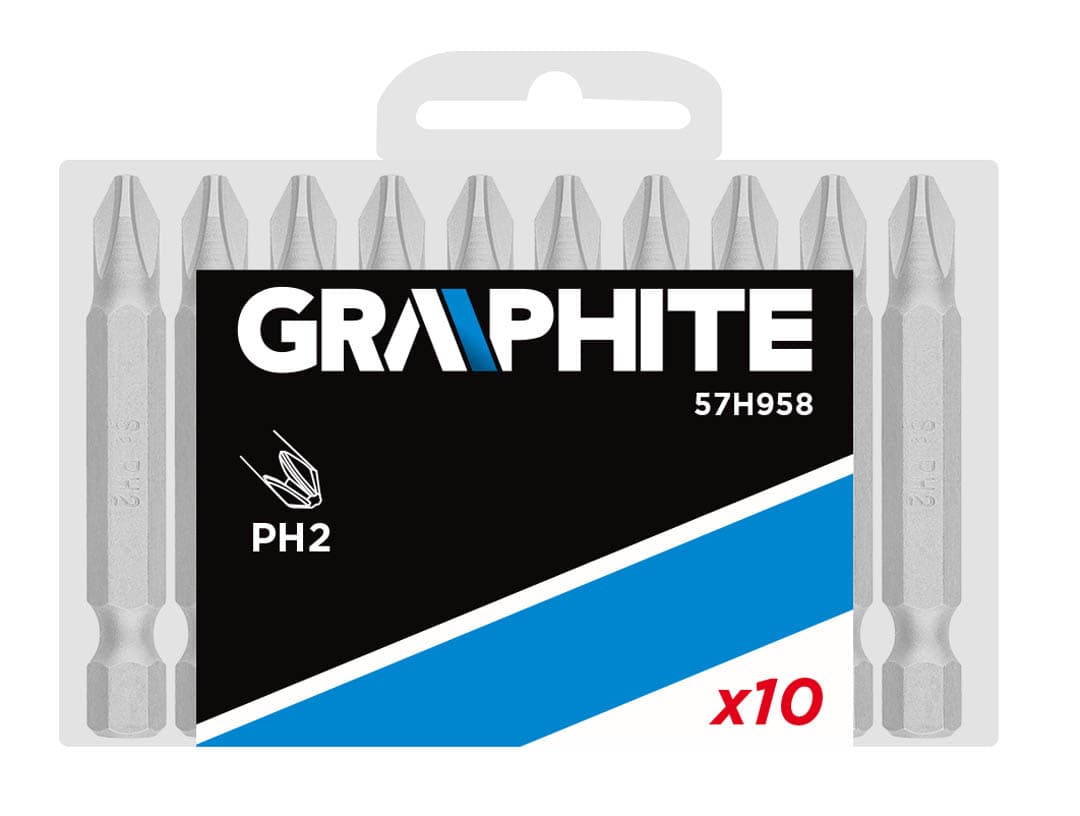 GRAPHITE Nastavki za vijačnik PH2 x 50 mm, komplet 10 kosov 3