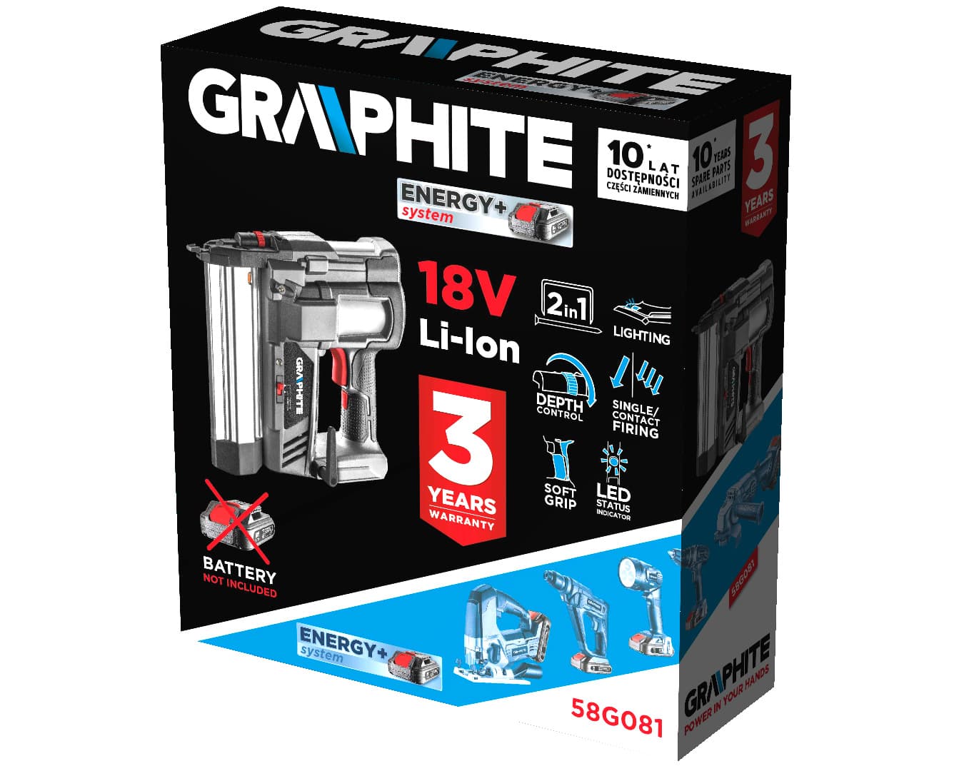 GRAPHITE 18V akumulatorski spenjalnik 2v1 (brez akumulatorja) 5