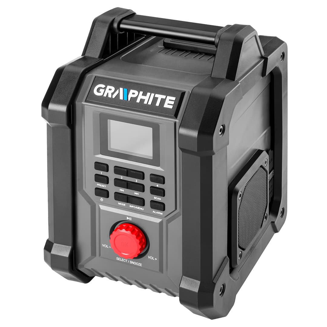 GRAPHITE Gradbeno radio radio zvočnik 18V (brez baterije)