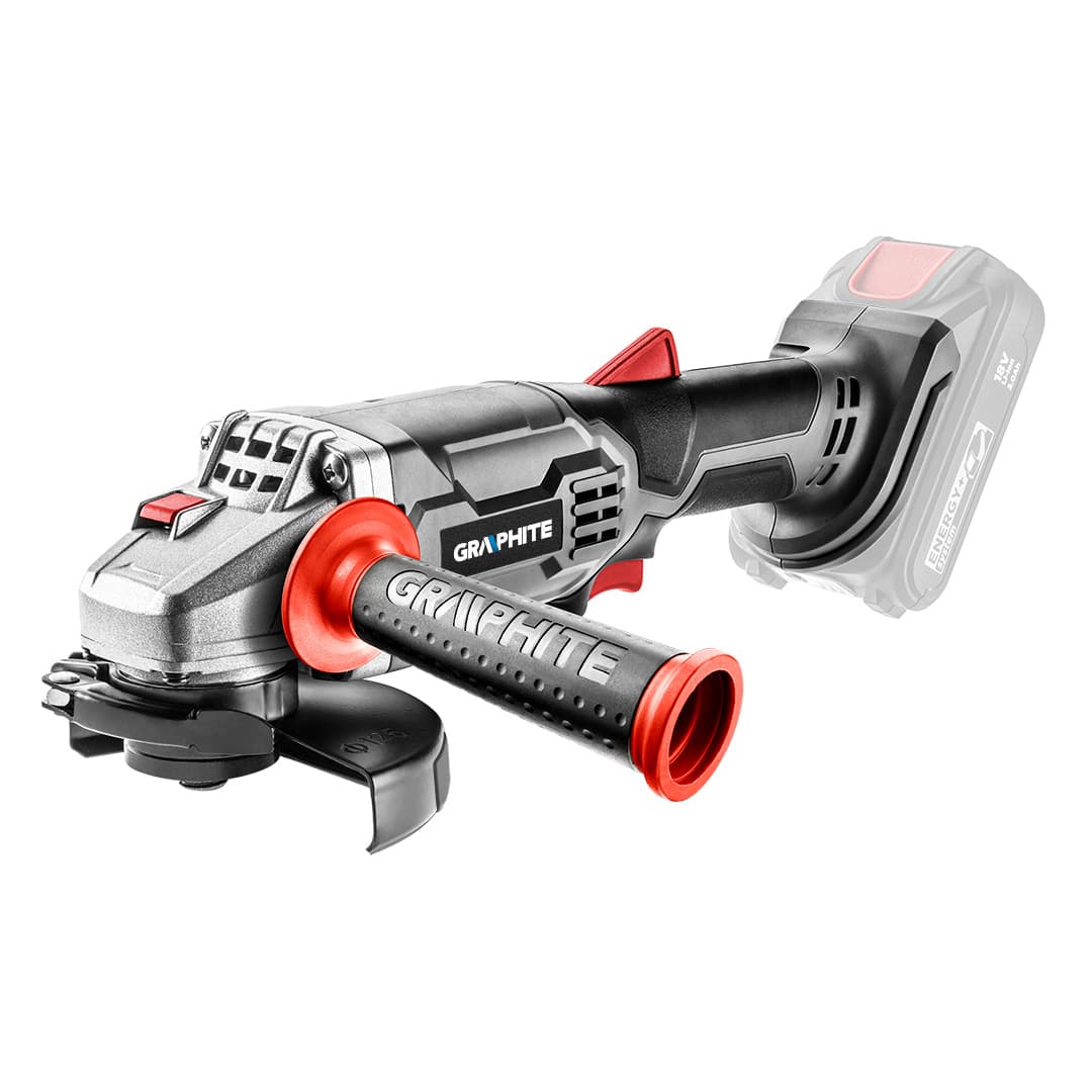 Akumulatorski kotni brusilnik GRAPHITE Energy+ 18V, 125 mm