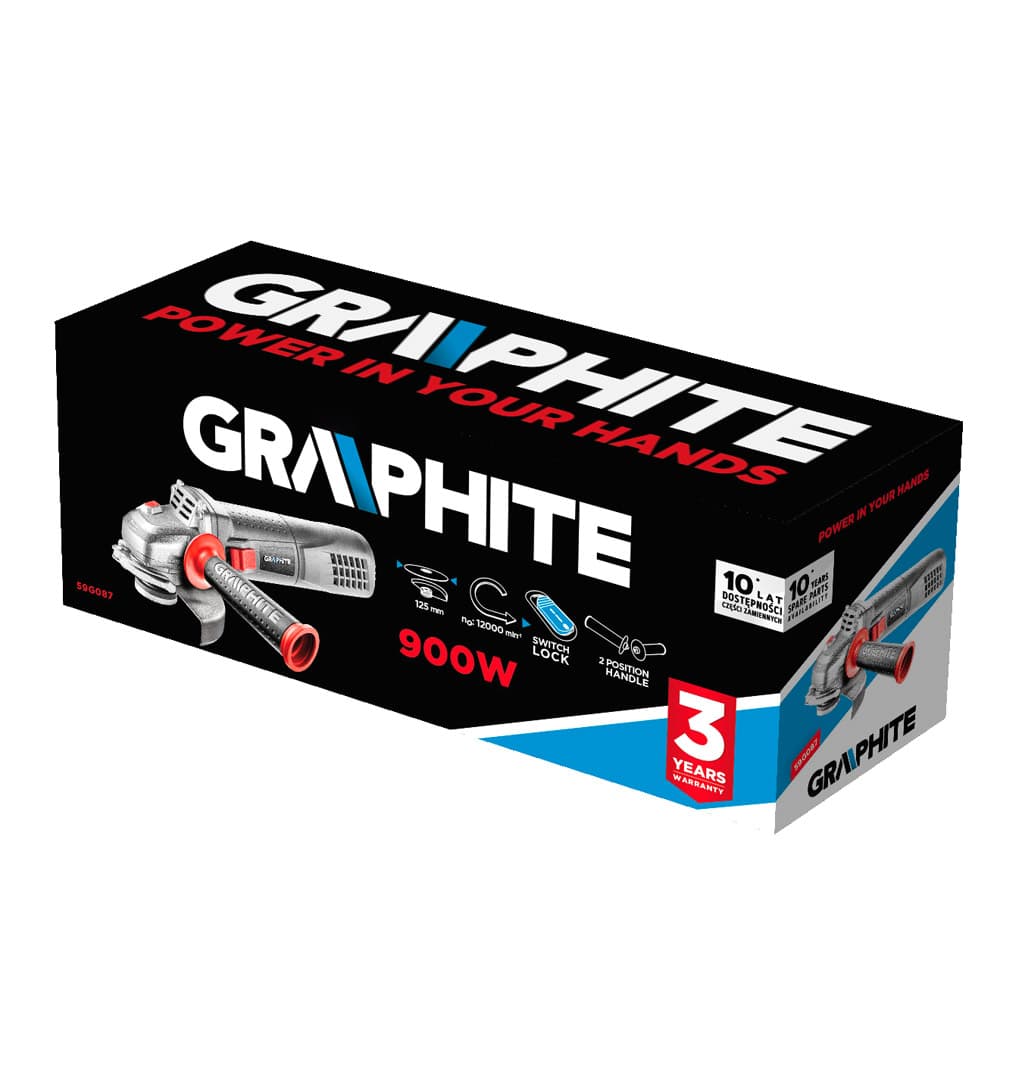 GRAPHITE Kotni brusilnik 900W, 125 mm 2