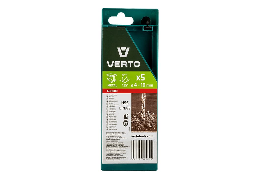 VERTO HSS-G svedri za kovino, set 5 kosov 3