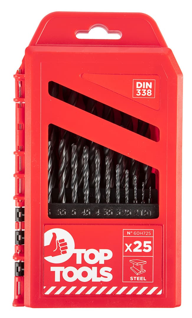 Set 25 HSS svedrov za kovino, 1-13 mm, Top Tools 3