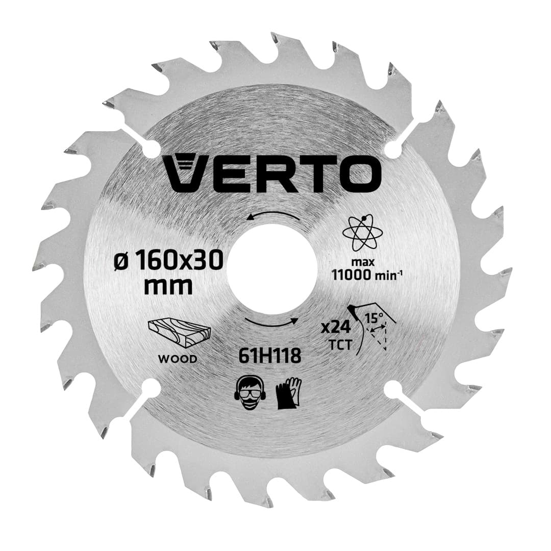 VERTO Krožna list žage 160 x 30 mm, 24 zob