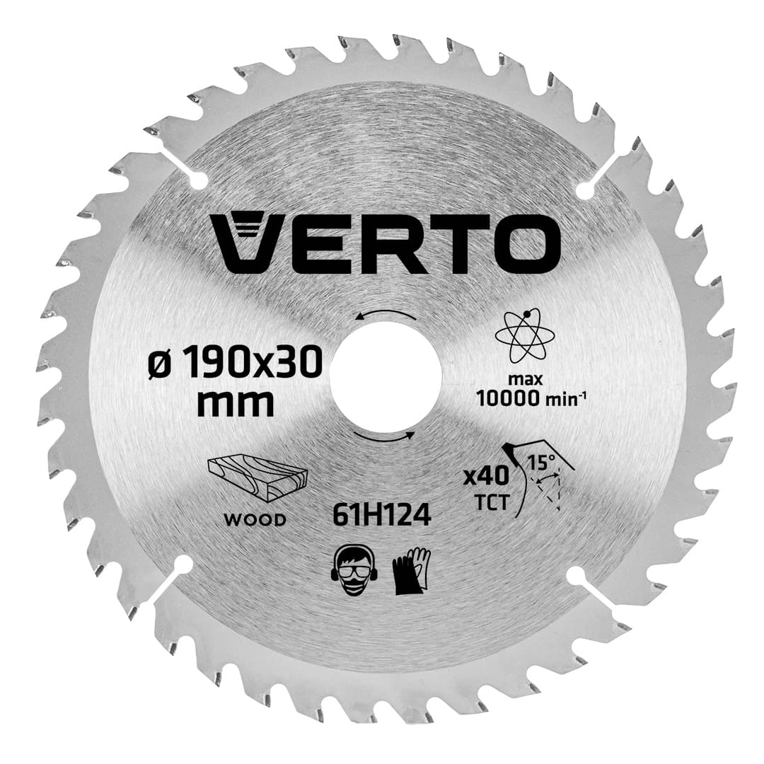 VERTO Krožna list žage 190 x 30 mm, 40 zob