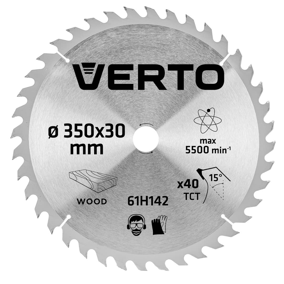 VERTO Krožna list žage 350 x 30 mm, 40 zob