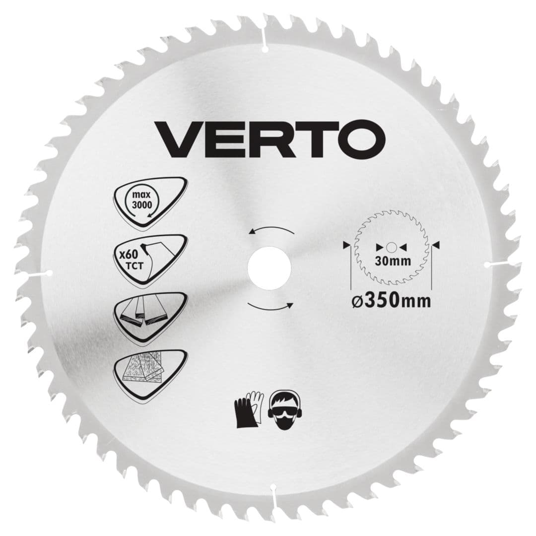 VERTO Krožna list žage 350 x 30 mm, 60 zob