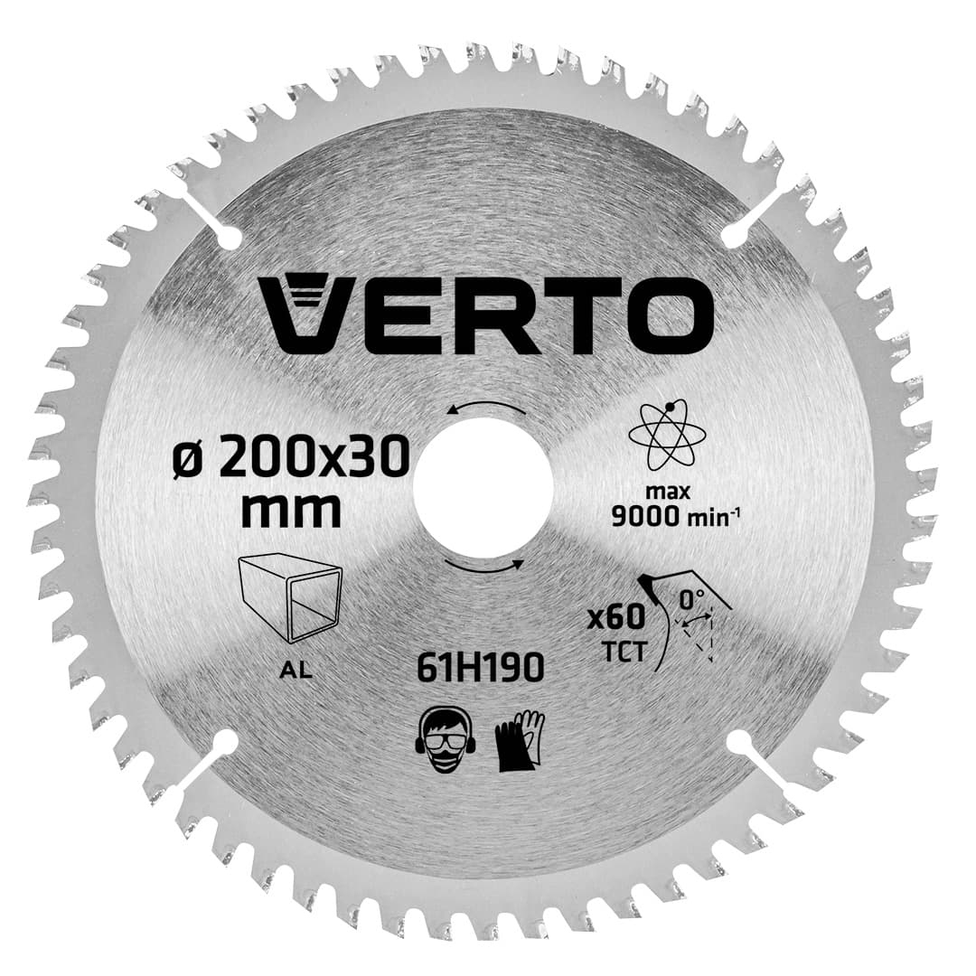 VERTO List krožne žage 200 x 30 mm, 60 zob, ALU