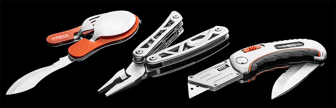 Večnamenski žepni nož NEO TOOLS, oranžen 8