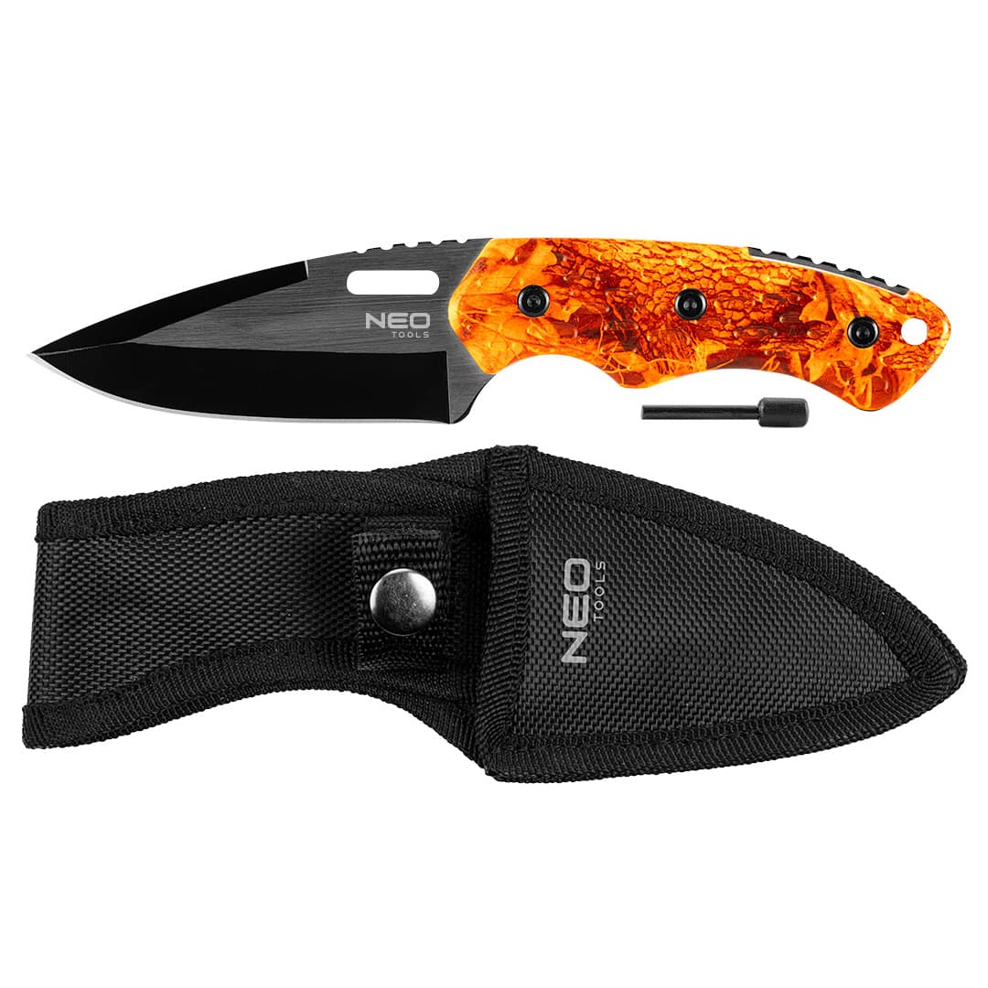 NEO TOOLS Taktični Nož Full-Tang 20cm + Vžigalnik