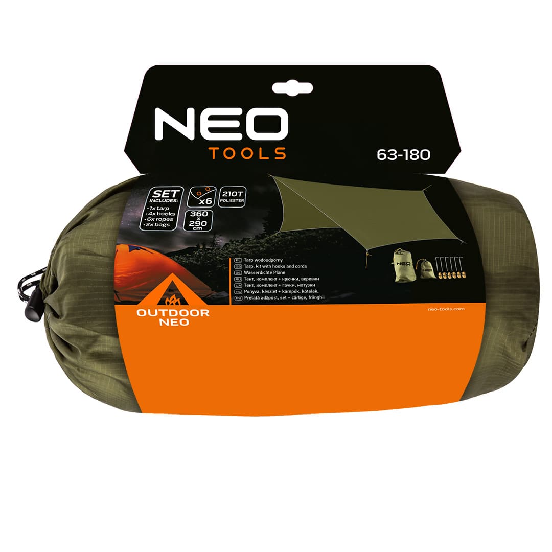 NEO TOOLS Vodoodporen tarp 360 x 290 cm, PU3000 4