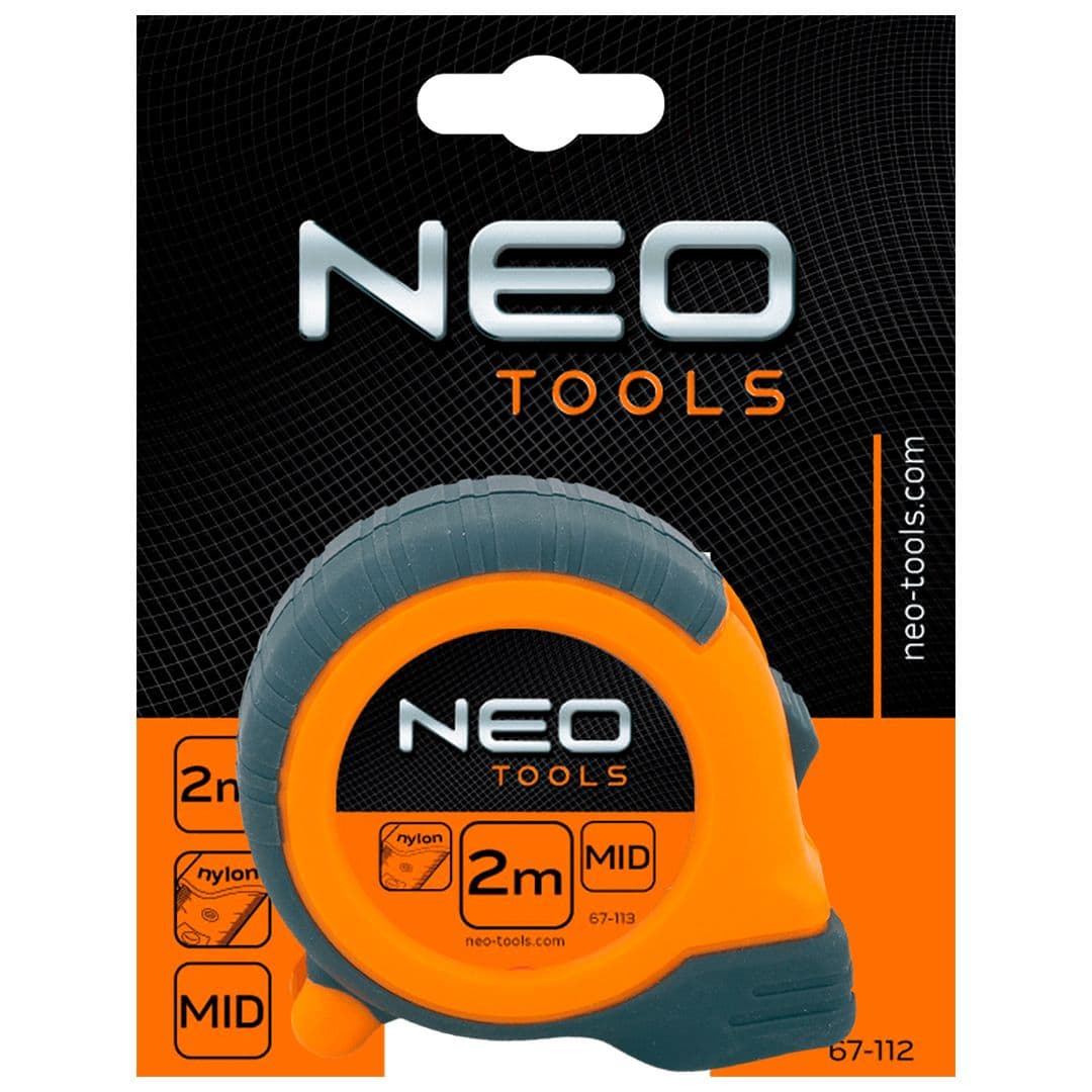NEO TOOLS Jeklena merilna vrvica, 2 m x 16 mm, z magnetom 3