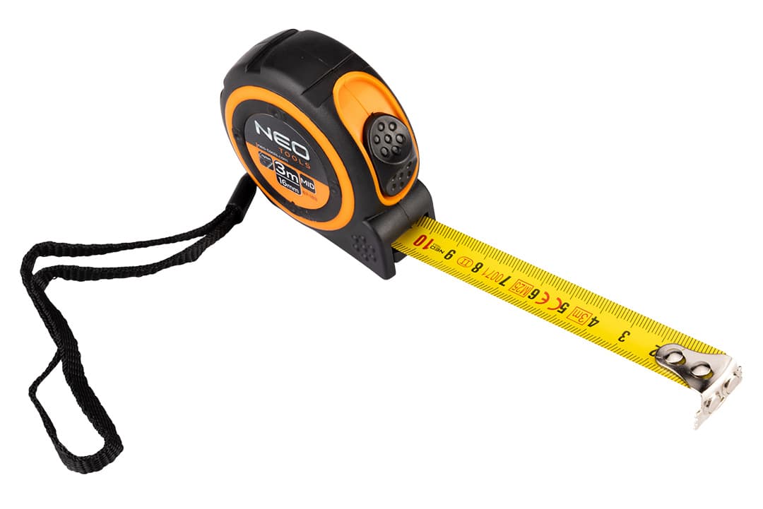 Merilni trak NEO TOOLS 3m x 16mm, jeklen, magnet 4