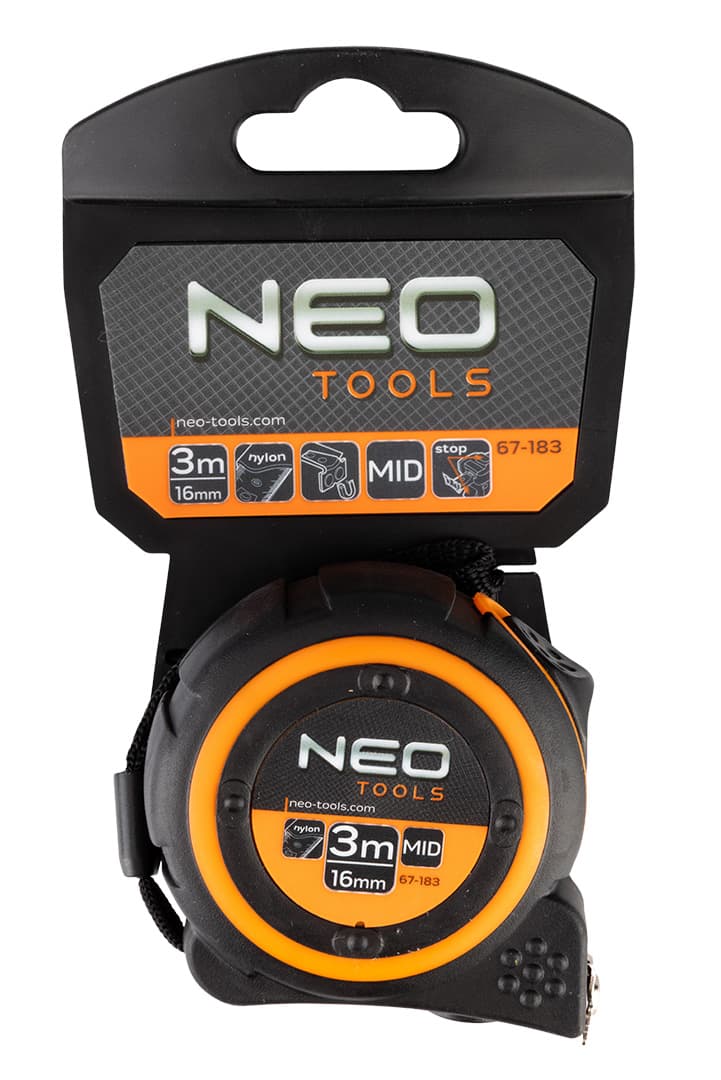 Merilni trak NEO TOOLS 3m x 16mm, jeklen, magnet 7