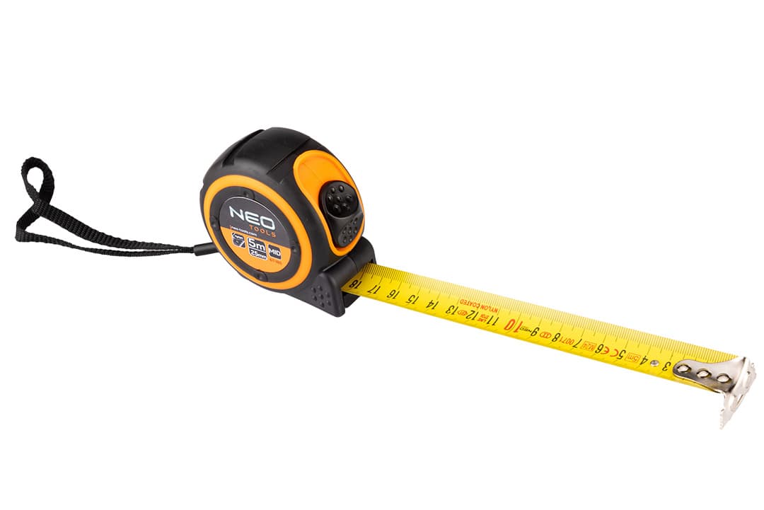 Merilni trak NEO TOOLS 5m x 25mm, jeklen, magnet 6