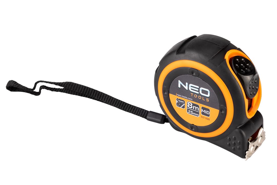 Merilni trak NEO TOOLS 8m x 25mm, jeklen, magnet 2