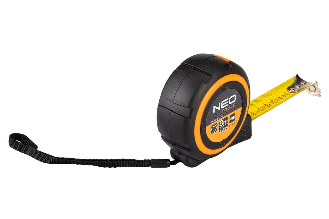 Merilni trak NEO TOOLS 8m x 25mm, jeklen, magnet 3