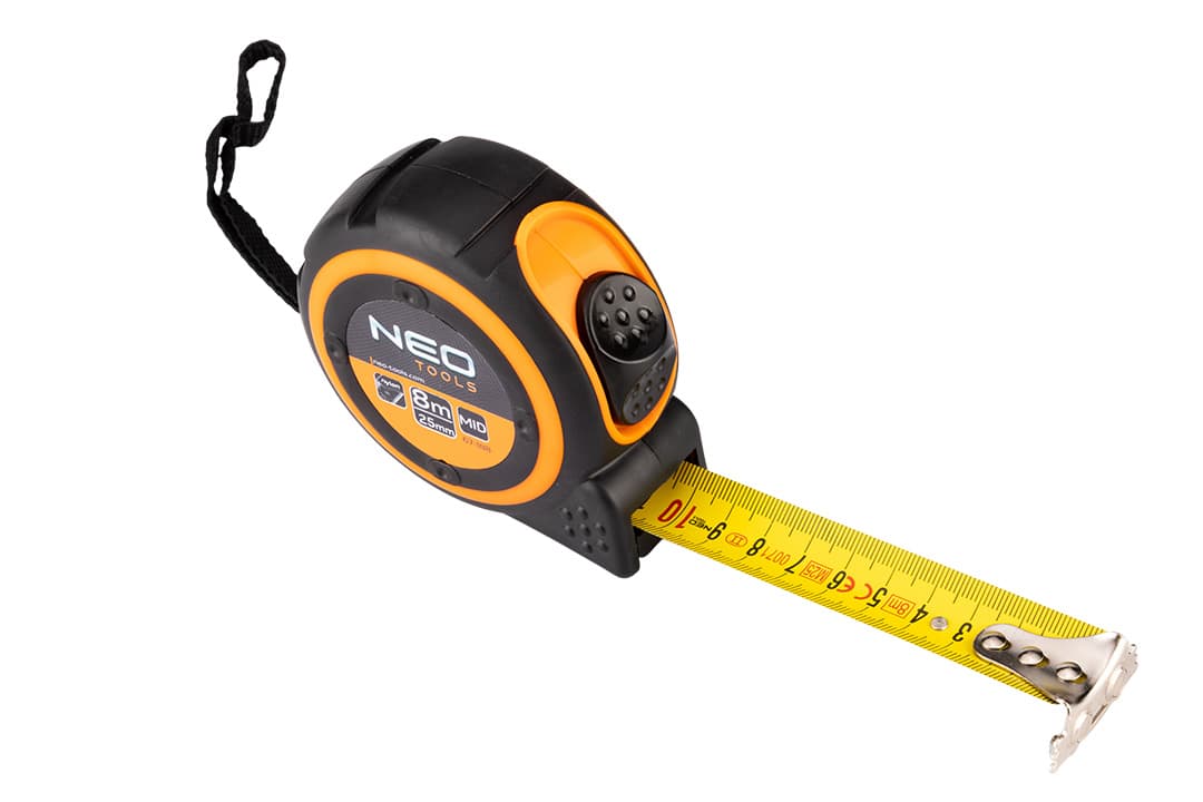 Merilni trak NEO TOOLS 8m x 25mm, jeklen, magnet 4