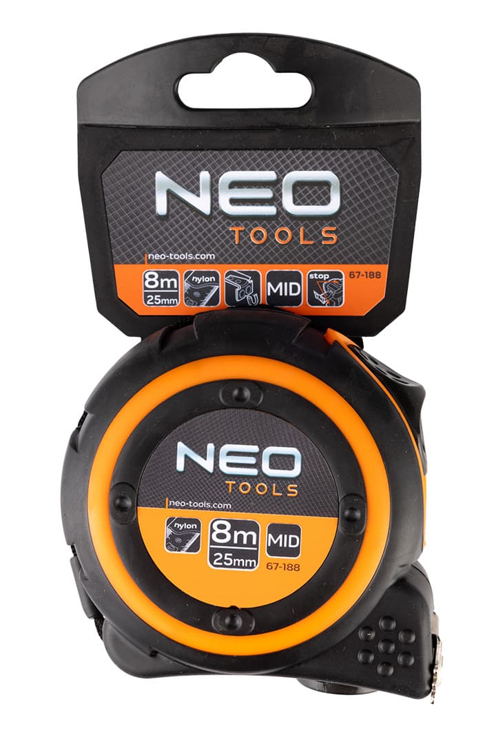 Merilni trak NEO TOOLS 8m x 25mm, jeklen, magnet 7