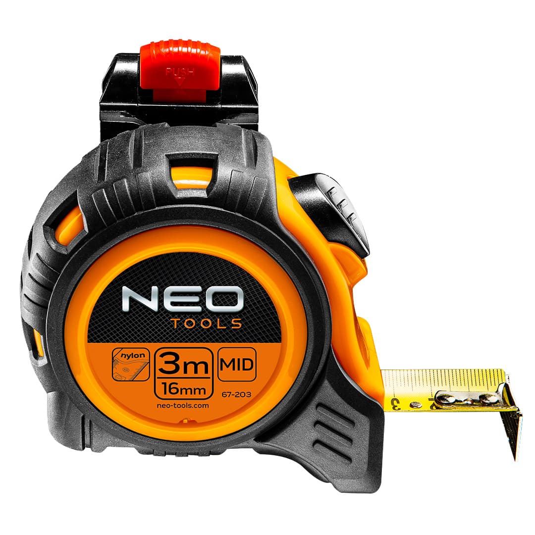 NEO TOOLS Jeklena merilna vrvica, 3 m x 16 mm, samodejna blokada