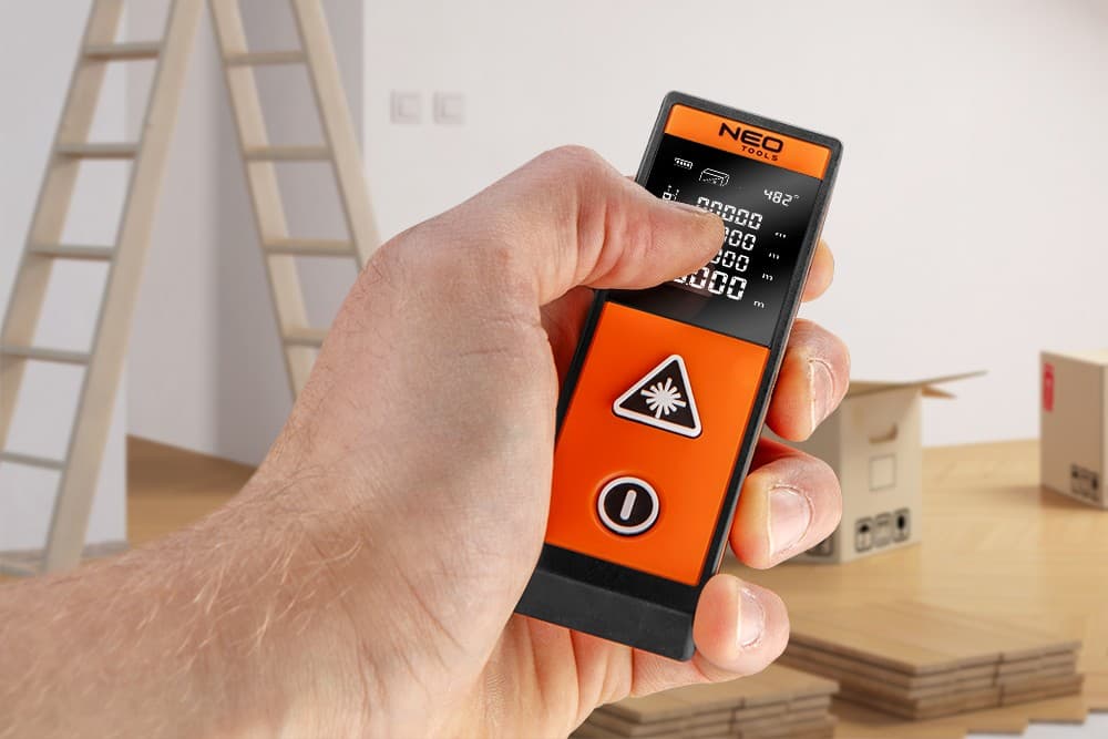 NEO TOOLS Laserski merilnik razdalje, do 40 m, barvni zaslon na dotik 2