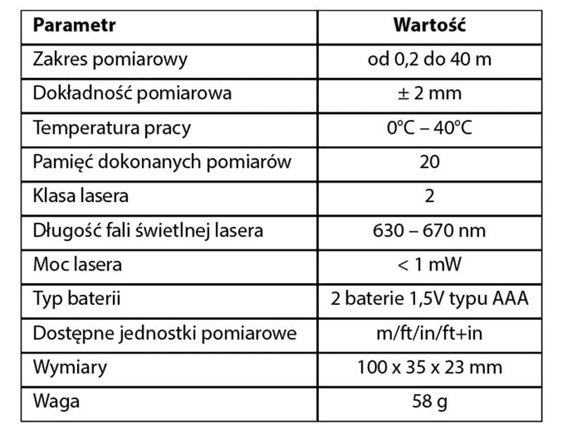 NEO TOOLS Laserski merilnik razdalje, do 40 m, barvni zaslon na dotik 6