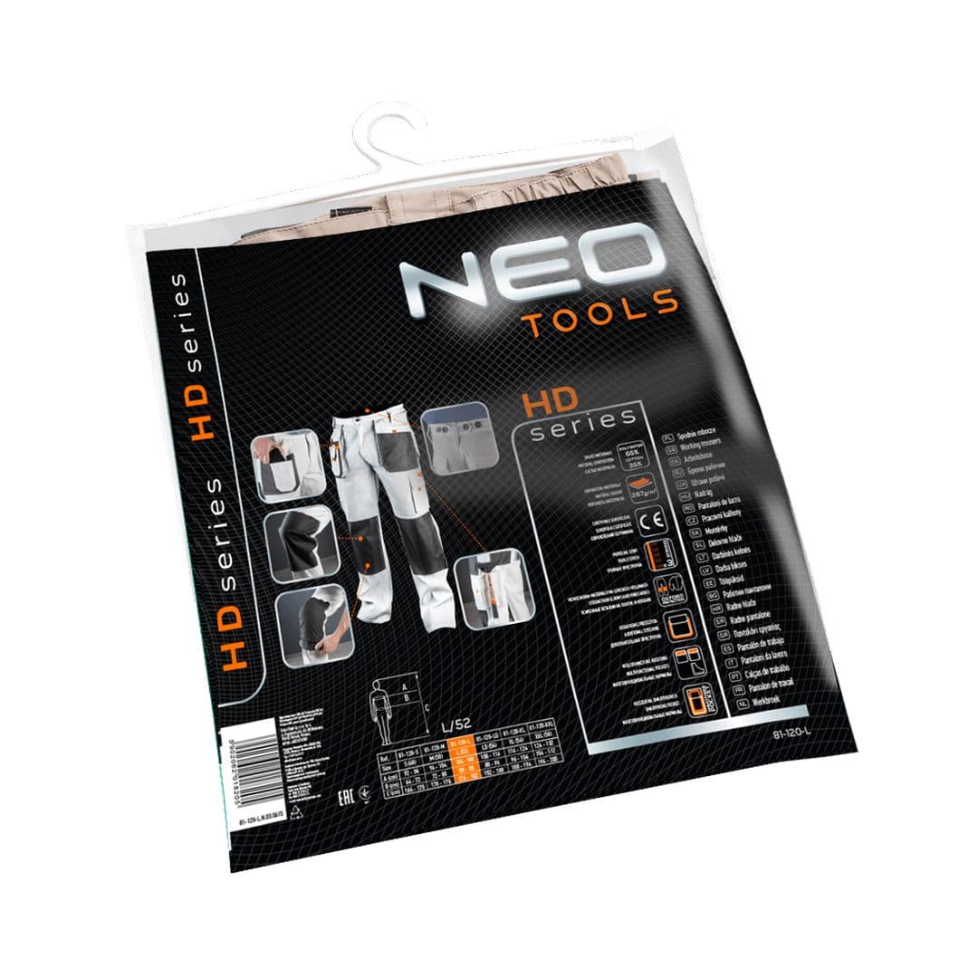 Delovne hlače NEO TOOLS, bele, velikost LD/54 4