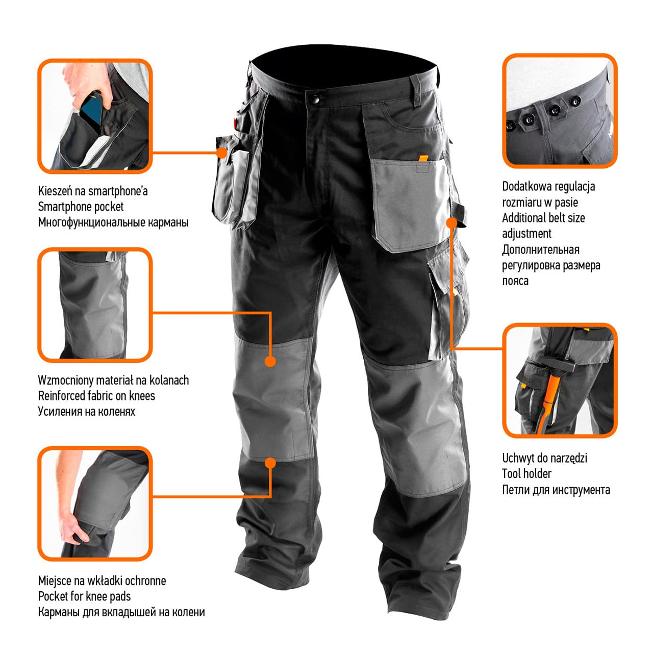 NEO TOOLS delovne hlače HD, velikost XL/56 4