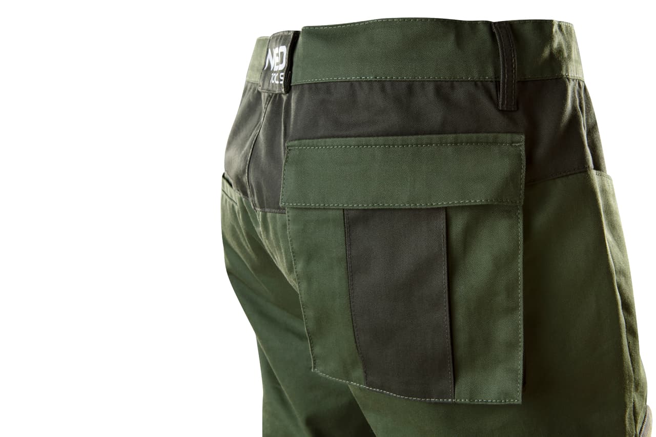 Delovne hlače NEO TOOLS CAMO olive, velikost L 3