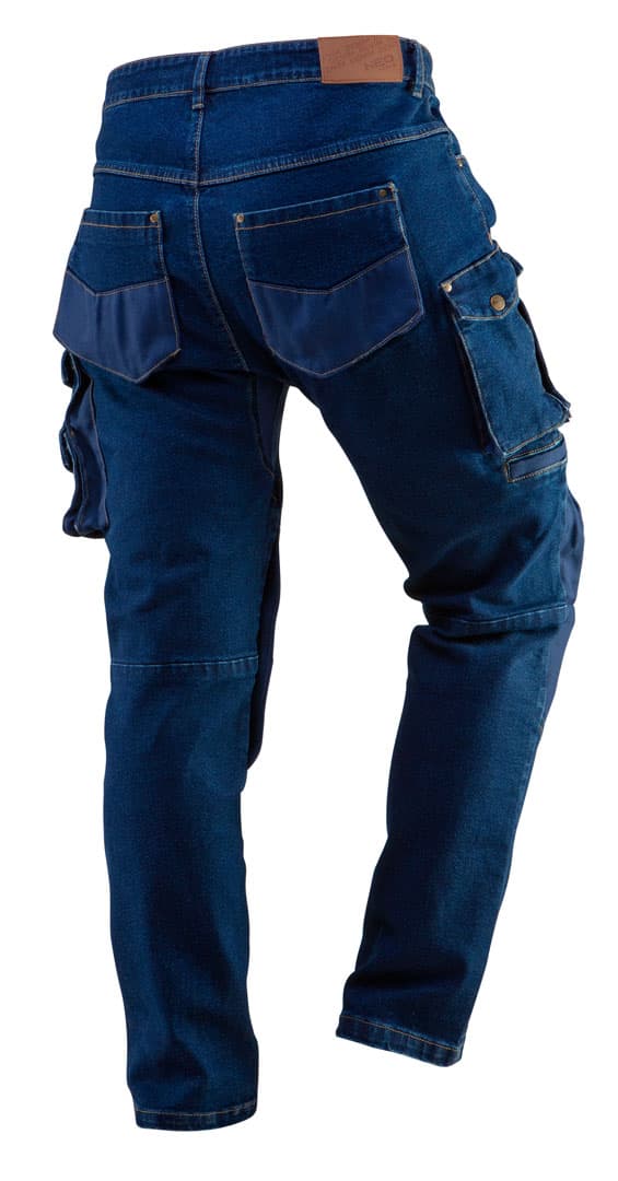 Delovne hlače NEO TOOLS DENIM, ojačane, velikost M 8