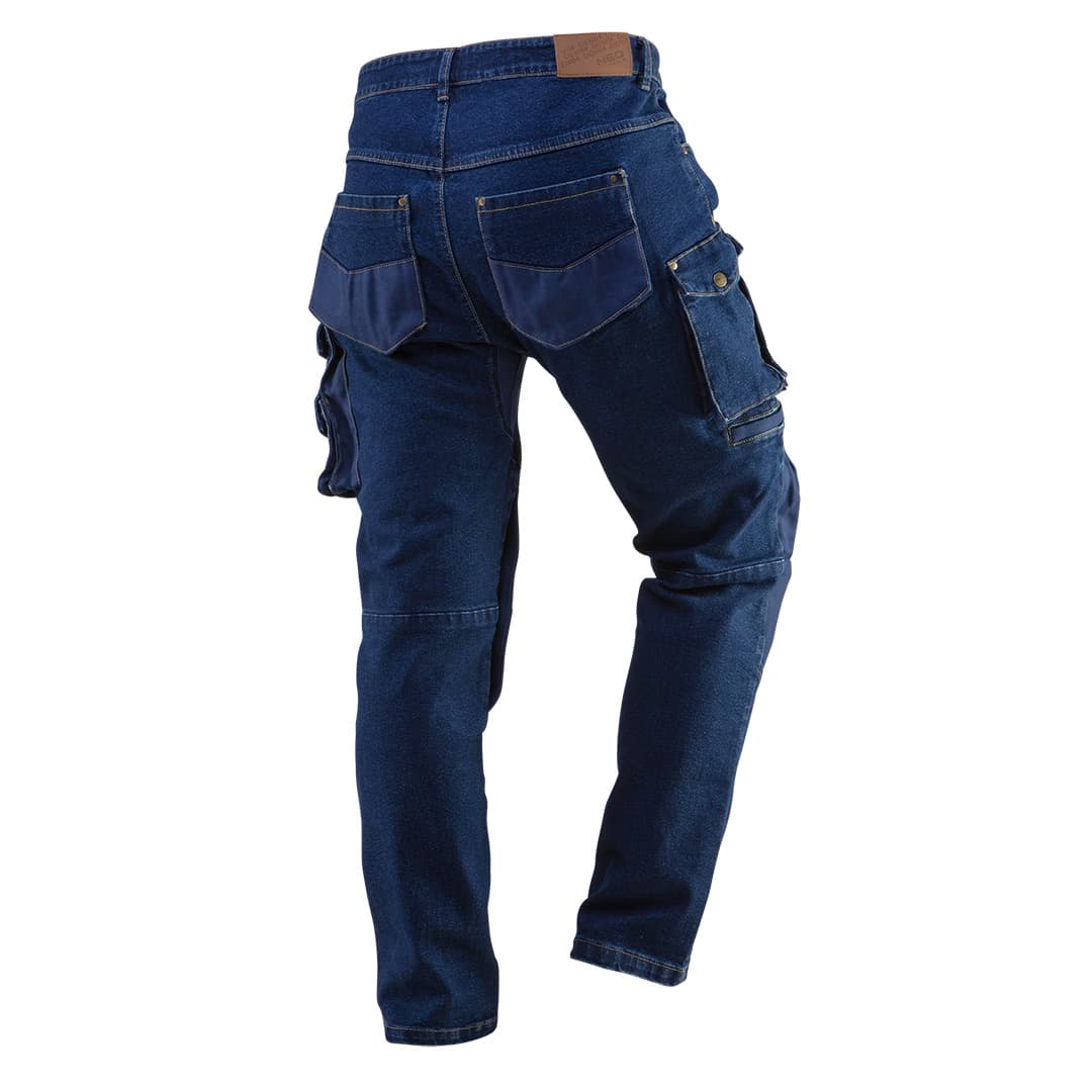 Delovne hlače NEO TOOLS DENIM, ojačane, velikost M 3
