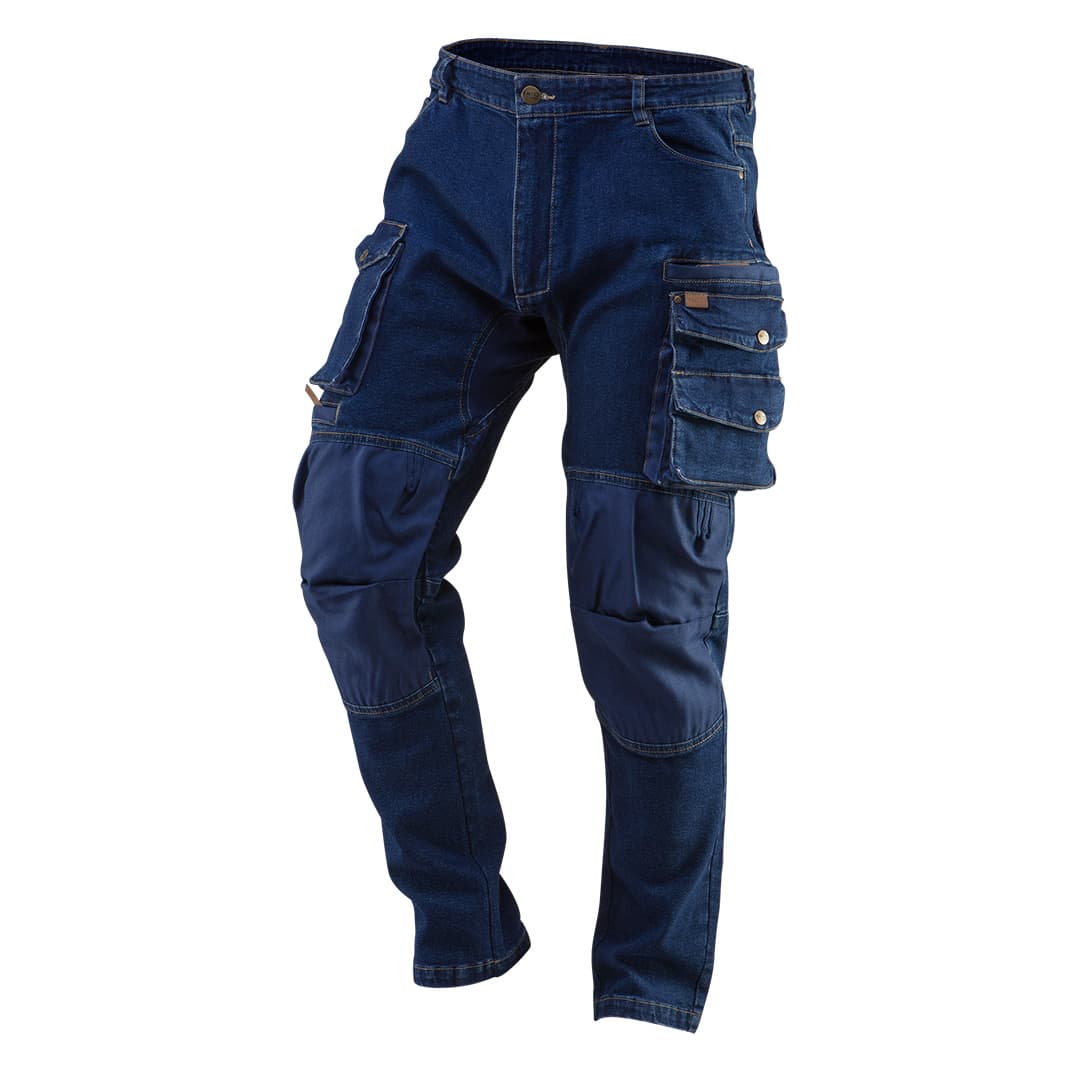 Delovne hlače NEO TOOLS DENIM, ojačane, velikost XS