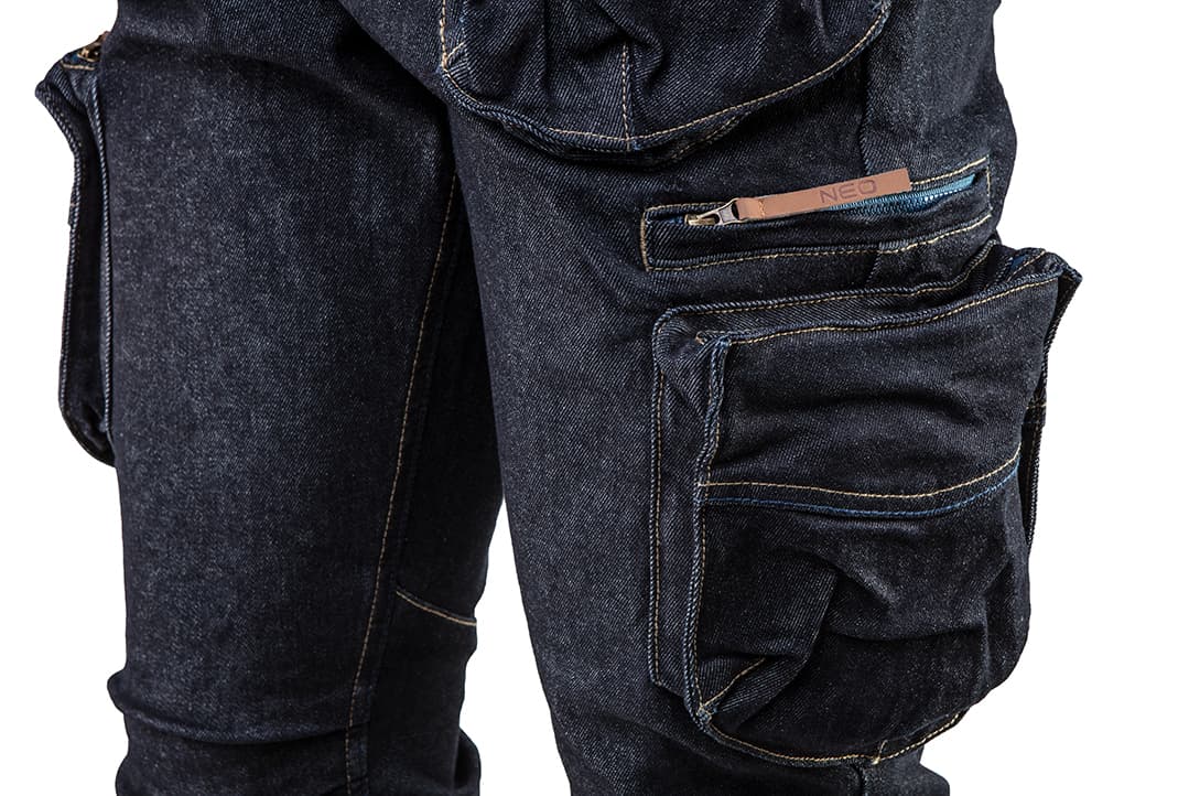 DENIM delovne hlače NEO TOOLS, 5 žepov, velikost M 4