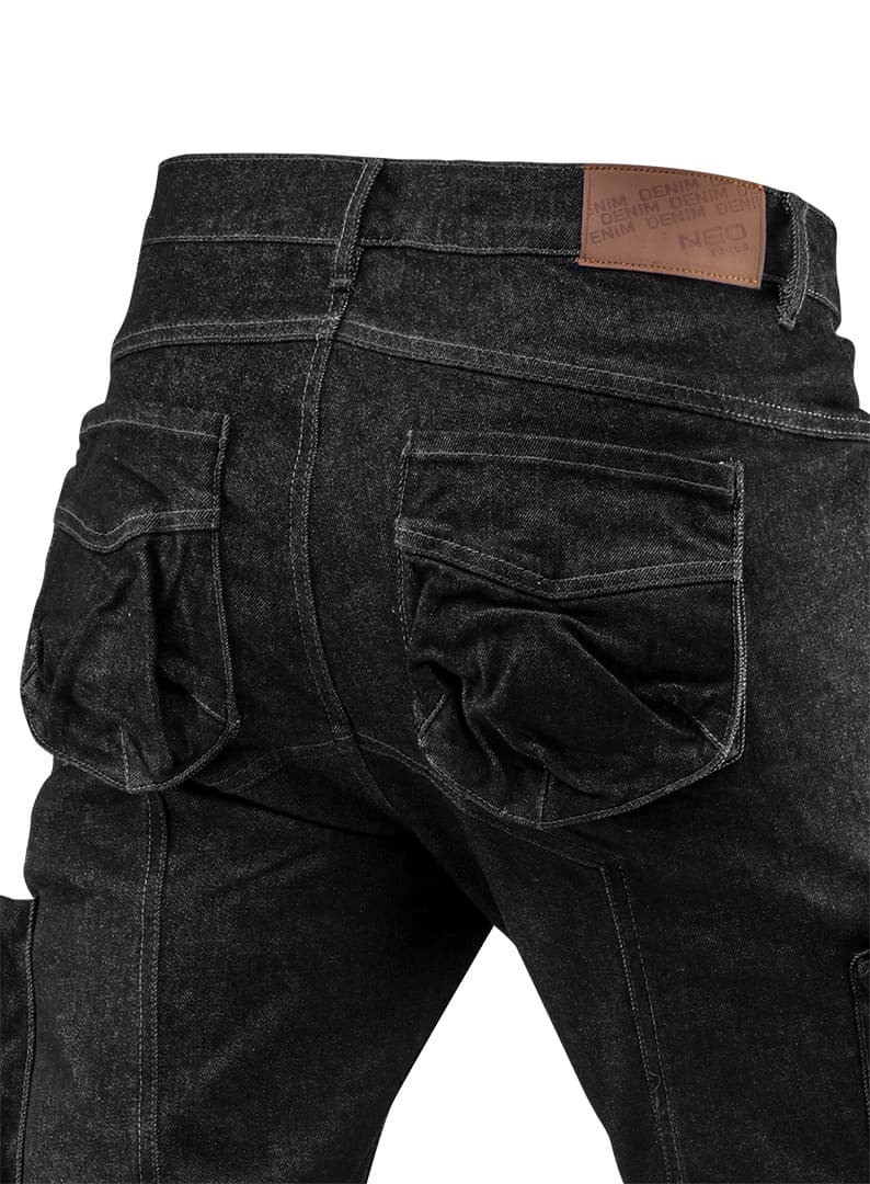 NEO TOOLS Delovne hlače DENIM, črne, velikost S 6