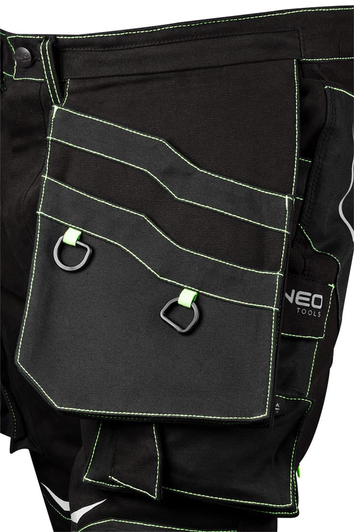 NEO TOOLS Delovne hlače Premium PRO, črne, vel. S 4