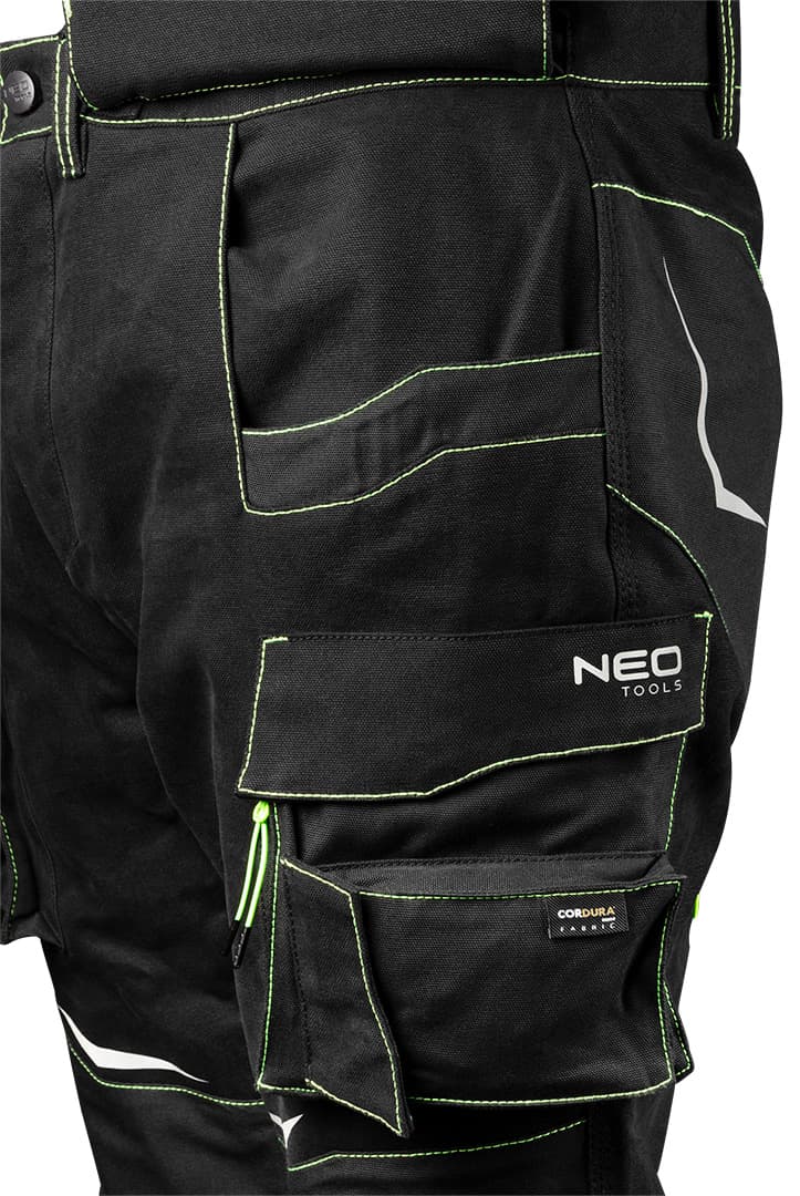 NEO TOOLS Delovne hlače Premium PRO, črne, vel. XL 5