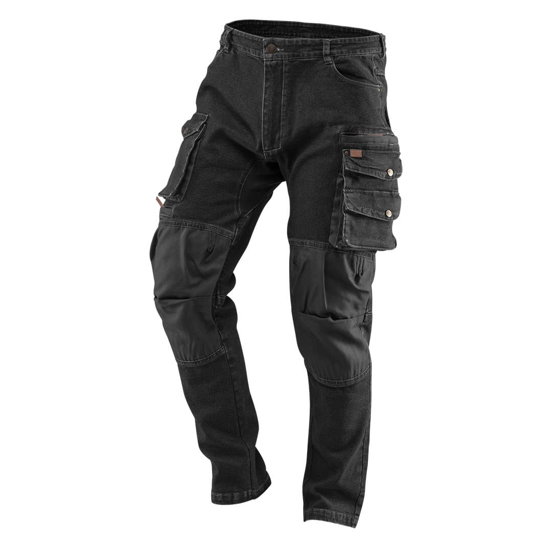 NEO TOOLS DENIM delovne hlače, črne, vel. L