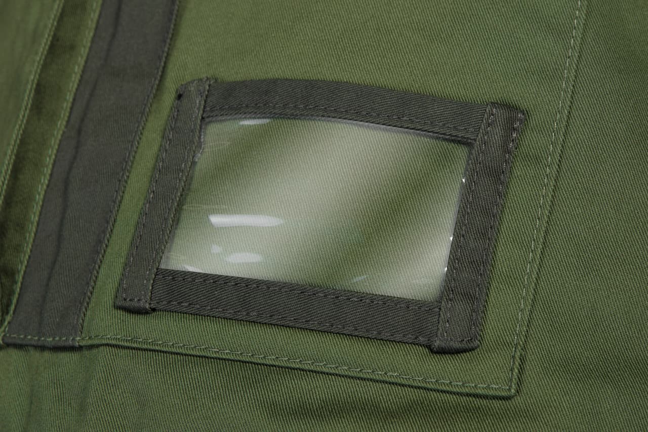Delovne hlače z naramnicami NEO TOOLS CAMO olive, velikost M 2