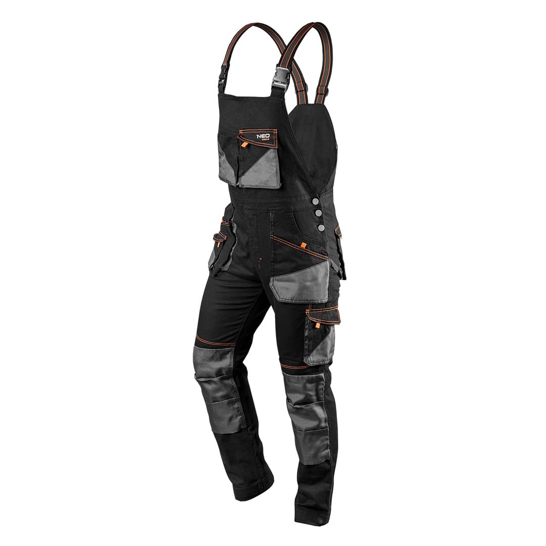 NEO TOOLS HD Slim delovne hlače z zgornjim delom, XS